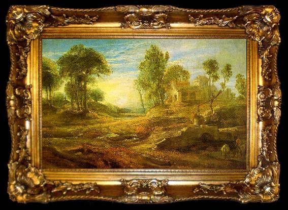 framed  Peter Paul Rubens Landscape with a Watering Place, ta009-2